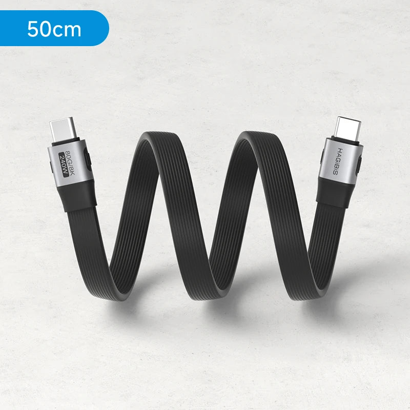 Hagibis Short USB C to USB C Full Function Cable USB4 V2 Date Cable 80Gbps 8K PD 240W Cord for Thunderbolt 4/5 iPhone Laptop SSD - Intechlegent
