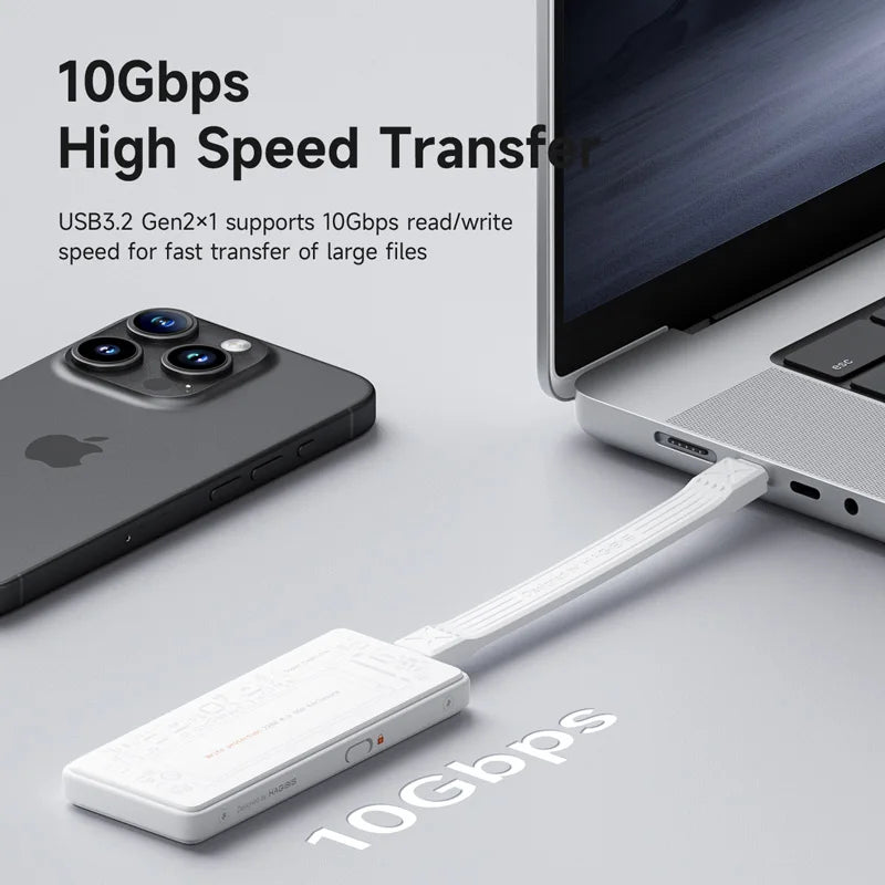 Hagibis M.2 NVMe SSD Enclosure Write Protect USB C 3.2 Gen2 to NVMe PCI-E M.2 SSD Case With 100W PD for iPhone 16 15 Pro MacBook - Intechlegent
