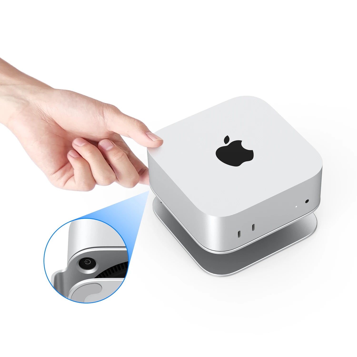 Mac mini Desktop Stand for Mac Mini M4 /M4 Pro 2024 Heat Dissipation Aluminum Mount Dock Cooling Holder Accessories