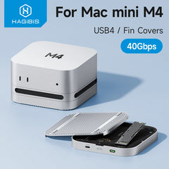 Hagibis USB4 Hard Drive Enclosure 40Gbps M.2 NVMe SSD Case for Mac mini M4/M4 Pro Compatible with Thunderbolt 5/4 External SSD - Intechlegent
