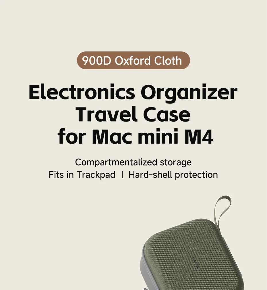 Hagibis Electronic Organizer Travel Case Bag for Mac mini M4/M4 Pro Portable Carry Case Hard Shell Shockproof for Mouse Charger
