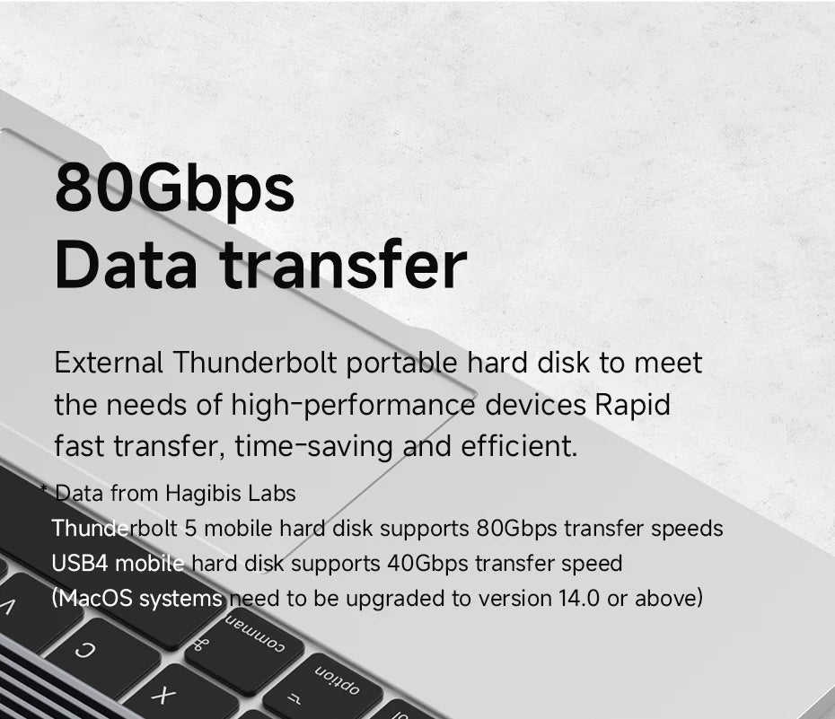 Hagibis USB4 Cable Portable Keychain Short C to C Cable Lanyard Type-C Cable 240W 80Gbps for Thunderbolt 4/5 iPhone 16 Pro SSD - Intechlegent