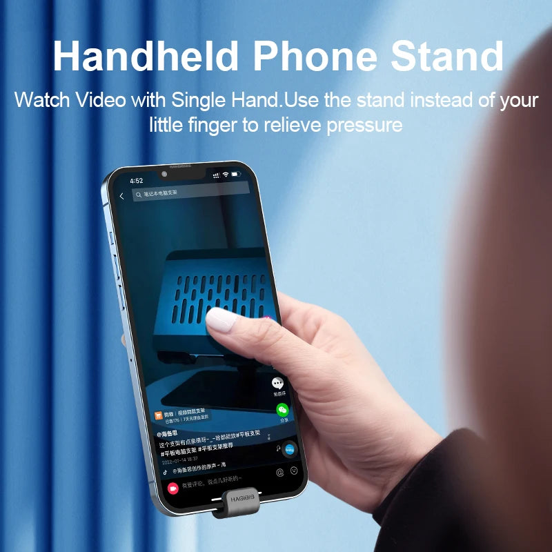 Hagibis Phone Grip Strap Stand Cell Phone Wristband Finger Holder Portable Universal Foldable Kickstand for Most Smartphones - Intechlegent
