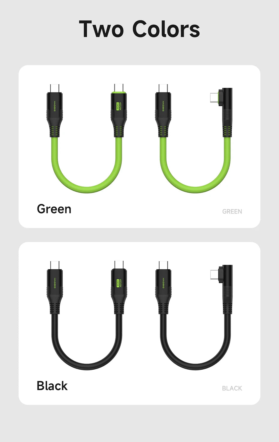 Hagibis Short USB C Cable Magnetic Mini Fast Charging Cord PD 240W 40Gbps Compatible with Thunderbolt 4/3 iPhone 16 SSD Tablet