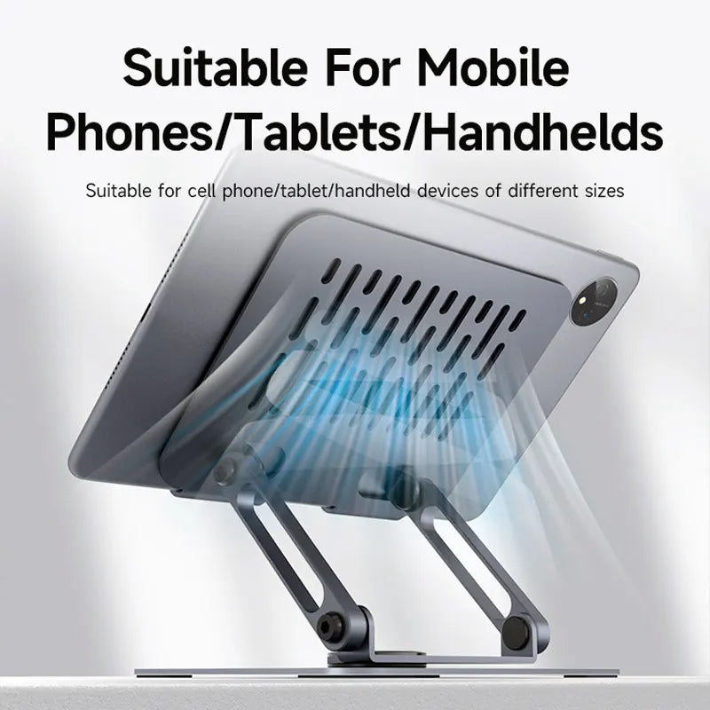 Hagibis 360° Rotating Tablet Stand Adjustable Tablet Holder Dual Rod Support Aluminum Foldable Cradle for iPad Pro Switch ROG - Intechlegent