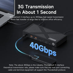 Hagibis Thunderbolt 4 Hub with Dual Monitor 8K/4K Display Dock 40Gbps Docking Station Thunderbolt Certified for Macbook Windows