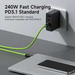 Hagibis USB C Fast Charger Cable With LED Display PD 240W 40Gbps Video Cord Compatible with Thunderbolt 4/3 For iPhone 16 Laptop - Intechlegent