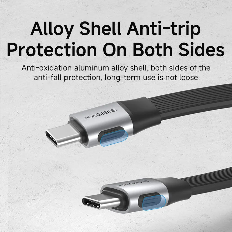 Hagibis Short USB C to USB C Full Function Cable USB4 V2 Date Cable 80Gbps 8K PD 240W Cord for Thunderbolt 4/5 iPhone Laptop SSD - Intechlegent