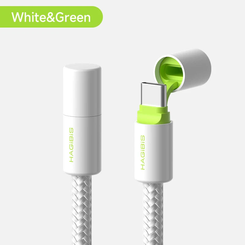 Hagibis USB C to USB C Cable With Protective Cap 240W Type C Cable PD 3.1 Fast Charging Cord for iPhone 16 15 Macbook Pro iPad - Intechlegent