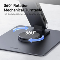 Hagibis Magnetic Stand for iPad Pro M4 2024 11inch 13inch with Hub Tablet Docking Station 360° Adjustable Mount Foldable Holder - Intechlegent