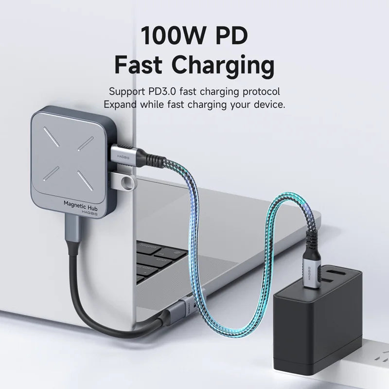 Hagibis Magnetic Card Reader SD4.0 312MB/s USB-C to SD MicroSD TF Memory Card Magnet HUB UHS-II for Laptop Phone Macbook Camera - Intechlegent