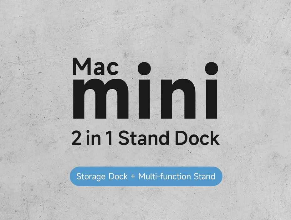 Hagibis Desktop Stand for iPad Pro/Air Mac mini M4/M4 Pro Storage Metal Holder 360° Adjustable Foldable Multifunction Bracket