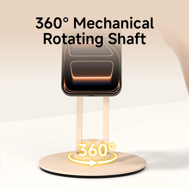 Hagibis Magnetic Phone Stand for MagSafe 360° Rotation Foldable Desk Phone Holder Height Adjustable for iPhone 17 Pro Max 16 15