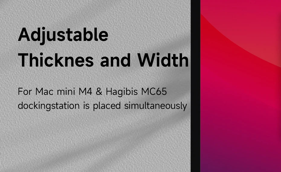 Hagibis Vertical Stand for Mac Mini M4/M4 Pro Aluminum Alloy Laptop Desktop Stand Anti-Slip Adjustable Holder For New Mac mini