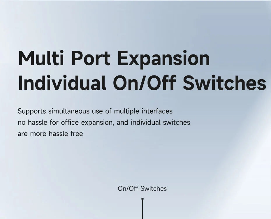 Hagibis USB C HUB Type-C Individual On/Off Switches Docking Station with 100W PD 4K HDMI-Compatible RJ45 for Laptops Macbook Pro
