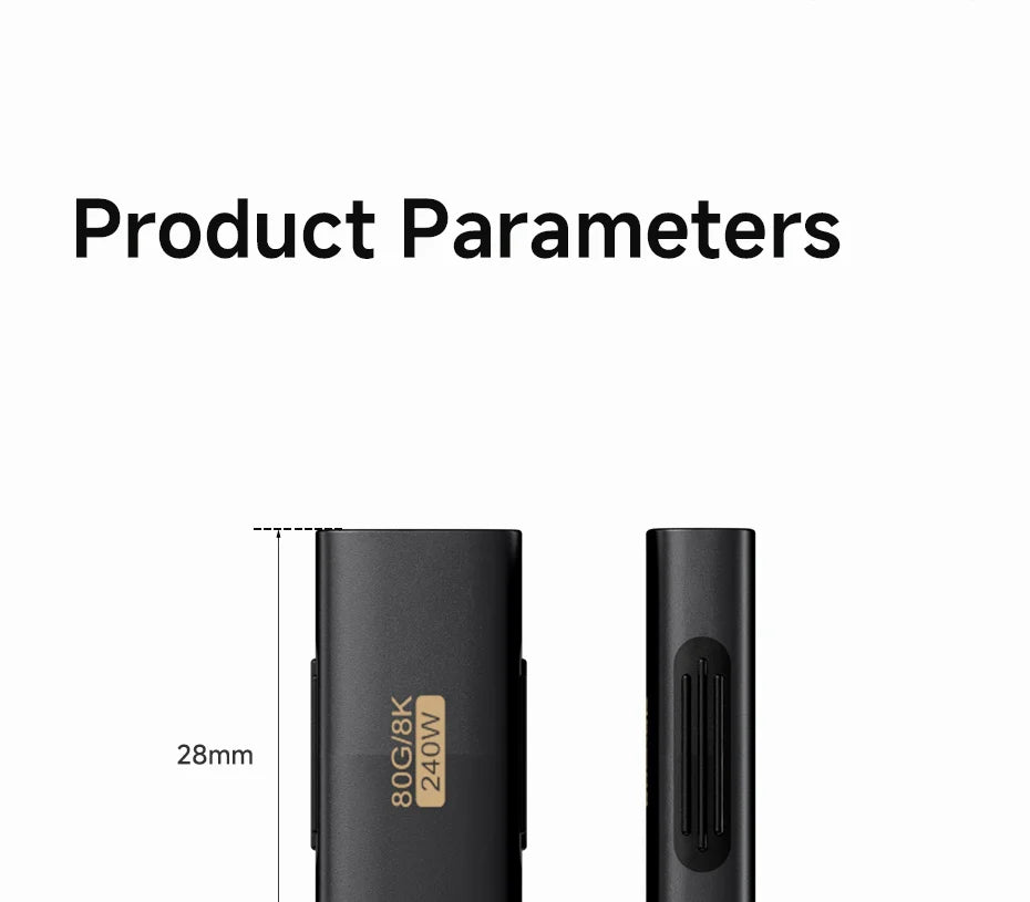 Hagibis USB C Female to USB C Female Adapter 80Gbps 240W USB4 Dual Female Extension Cable Converter for Thunderbolt 5/4  Laptop