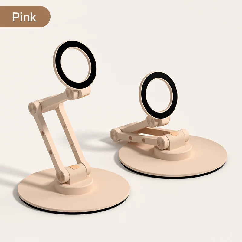 Hagibis Magnetic Phone Stand for MagSafe 360° Rotation Foldable Desk Phone Holder Height Adjustable for iPhone 17 Pro Max 16 15