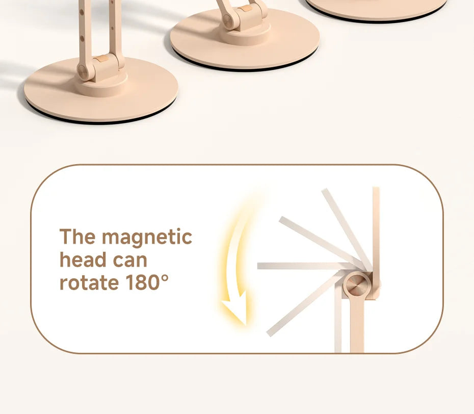 Hagibis Magnetic Phone Stand for MagSafe 360° Rotation Foldable Desk Phone Holder Height Adjustable for iPhone 17 Pro Max 16 15