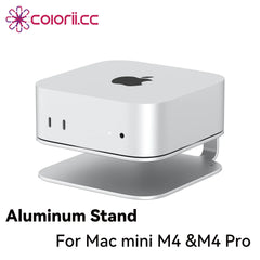 Mac mini Desktop Stand for Mac Mini M4 /M4 Pro 2024 Heat Dissipation Aluminum Mount Dock Cooling Holder Accessories
