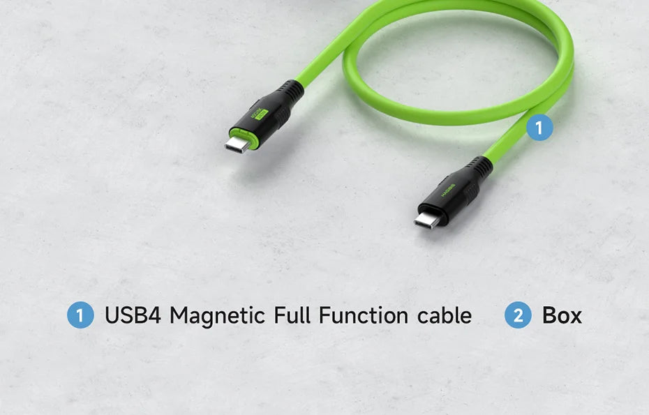 Hagibis USB C Magnetic Fast Charging Cable PD 240W 40Gbps Compatible with Thunderbolt 4/3 Video Cord For Laptop iPhone 17 Tablet