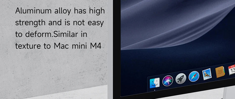 Hagibis Vertical Stand for Mac Mini M4/M4 Pro Aluminum Alloy Laptop Desktop Stand Anti-Slip Adjustable Holder For New Mac mini