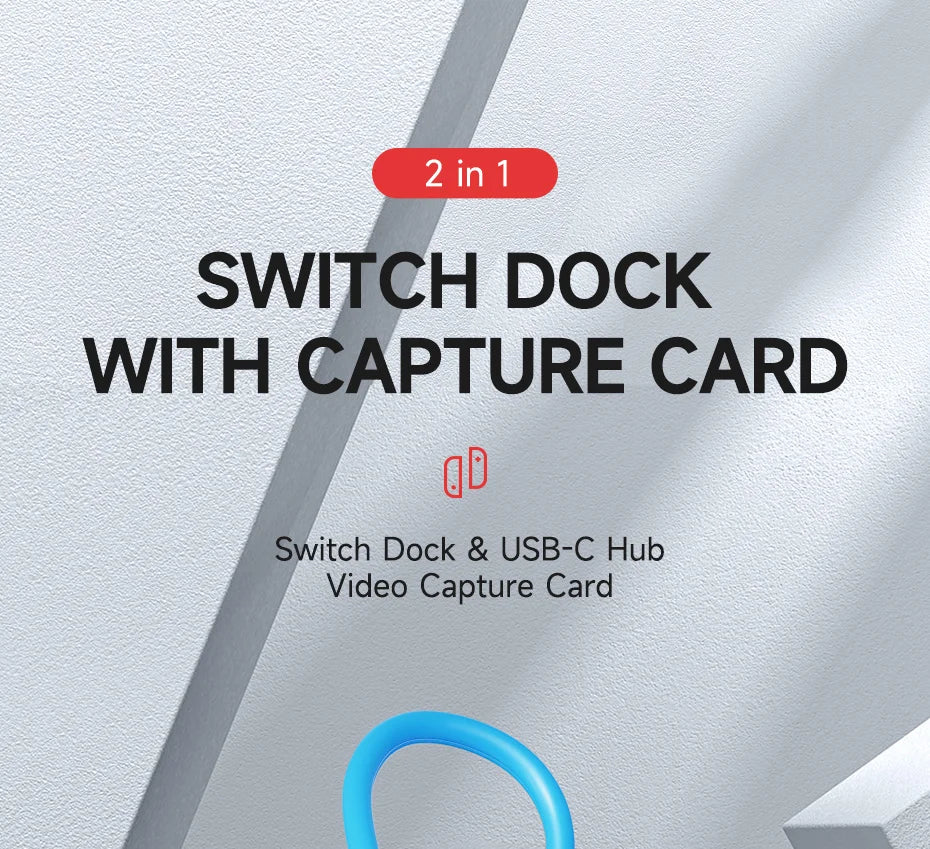 Hagibis Switch Video Capture Card Portable TV Dock For Nintendo Switch/OLED Live Streaming Gaming Laptop Docking Station MS2130