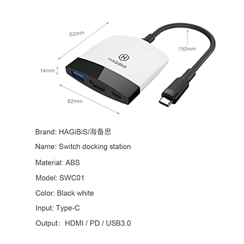 Nouvelle station d'accueil portable Switch, station d'accueil Switch Tv  pour Nintendo Switch / switch Oled, adaptateur TV 4k HDMI, avec 2 ports USB  3.0