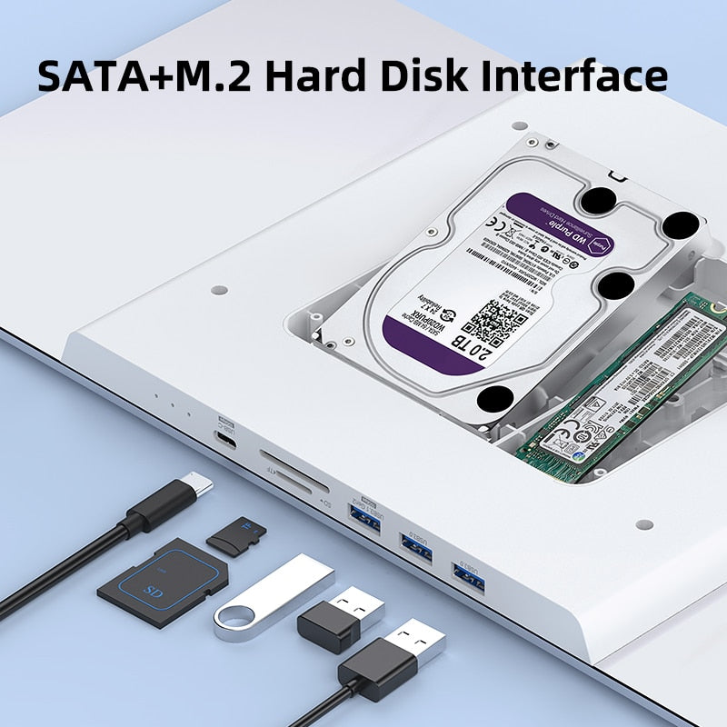 Hagibis USB-C Hub with Dual Hard Drive Enclosure, Type-C Docking Station  for Mac Mini