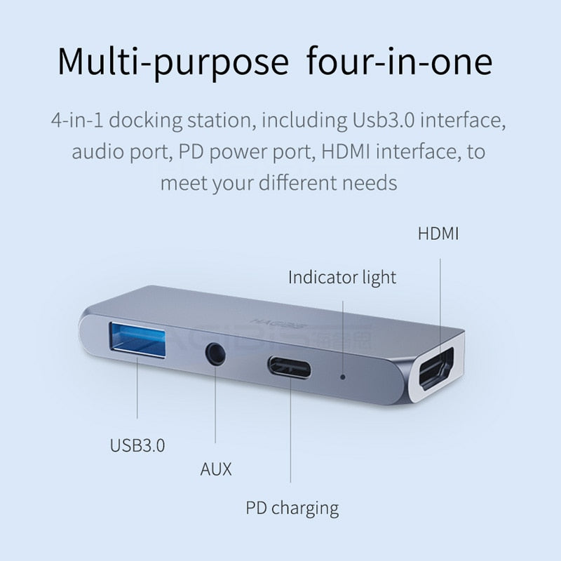 Dock de commutation pour Nintendo Switch OLED, Hagibis Portable TV Dock  Charging Aging Station avec HDMI et USB 3.0 Port Remplacement Dock Set Type  C sur l'adaptateur télévisé HDMI pour MacBook Pro